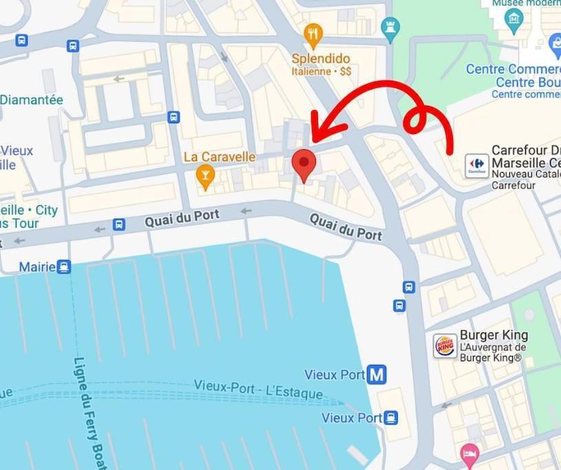 Studio Au Coeur Du Vieux Port Avec Clim Marseille Luaran gambar